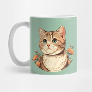 Purrfect Cat Flower - Love Pastel Fat Cat Mug